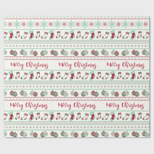 Uguler Weihnachts-Sweater-Pattern Urlaub Geschenkpapier (Flach)