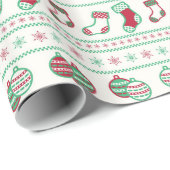 Uguler Weihnachts-Sweater-Pattern Urlaub Geschenkpapier (Rolleneckpunkt)