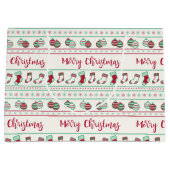 Uguler Weihnachts-Sweater-Pattern Urlaub Große Geschenktüte (Vorderseite)