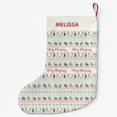 Uguler Weihnachts-Sweater-Pattern Urlaub Kleiner Weihnachtsstrumpf (Rückseite)