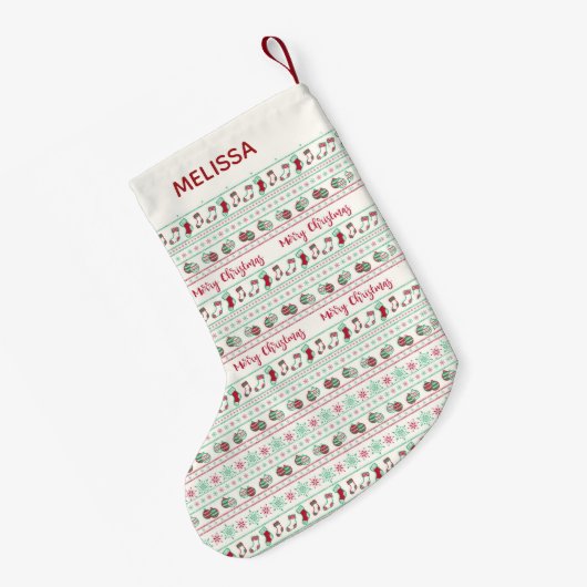 Uguler Weihnachts-Sweater-Pattern Urlaub Kleiner Weihnachtsstrumpf (Rückseite (Hängend))