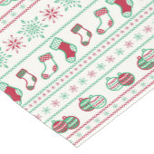 Uguler Weihnachts-Sweater-Pattern Urlaub Kurzer Tischläufer (Ecke)