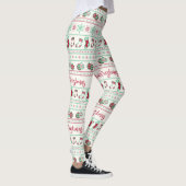 Uguler Weihnachts-Sweater-Pattern Urlaub Leggings (Rechts)
