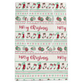 Uguler Weihnachts-Sweater-Pattern Urlaub Mittlere Geschenktüte (Vorderseite)