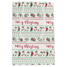 Uguler Weihnachts-Sweater-Pattern Urlaub Mittlere Geschenktüte