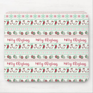 Uguler Weihnachts-Sweater-Pattern Urlaub Mousepad