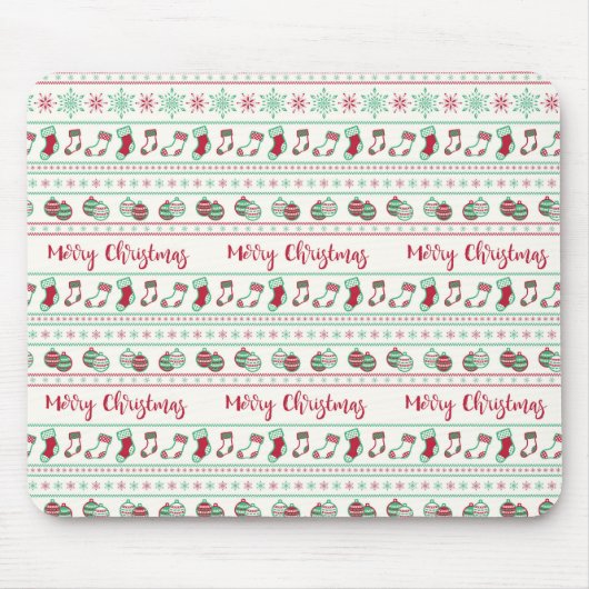 Uguler Weihnachts-Sweater-Pattern Urlaub Mousepad (Vorne)