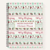 Uguler Weihnachts-Sweater-Pattern Urlaub Notizblock (Vorderseite)