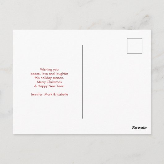 Uguler Weihnachts-Sweater-Pattern Urlaub Postkarte (Rückseite)