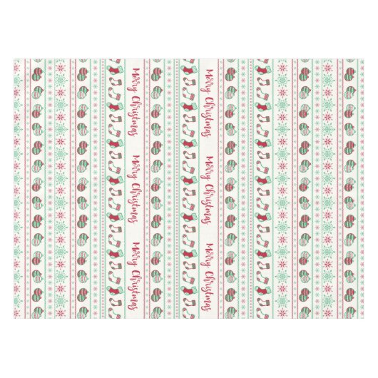 Uguler Weihnachts-Sweater-Pattern Urlaub Tischdecke (Vorderseite (Horizontal))