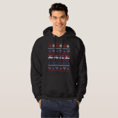 Uguler Weihnachts-Sweater Serbien-Flagge, American Hoodie (Vorne ganz)