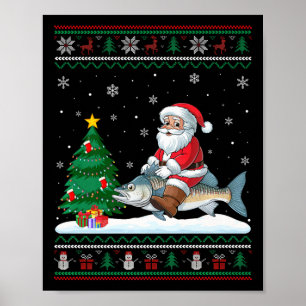Uguler Weihnachtsbaum Lichter Weihnachtsfeiertag Poster