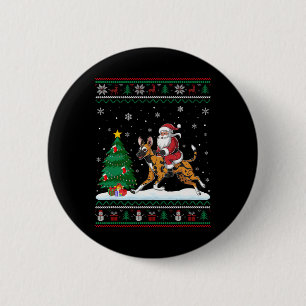 Uguler Weihnachtsbaum Lights Santa Riding African  Button