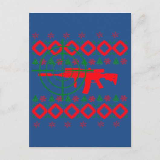 Uguler Weihnachtsgeschütz Feiertagspostkarte (Vorderseite)