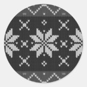 Uguler Weihnachtskraut gegossen Elegante Schneeflo Runder Aufkleber (Vorderseite)