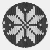 Uguler Weihnachtskraut gegossen Elegante Schneeflo Runder Aufkleber (Vorderseite)