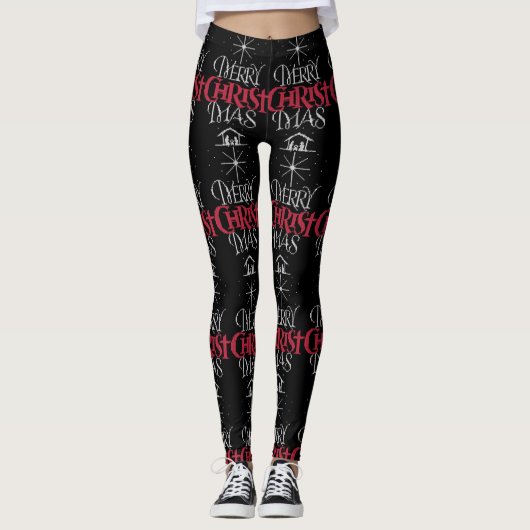 Uguler Weihnachtssüß - Granny Strick - Christlich Leggings (Vorderseite)