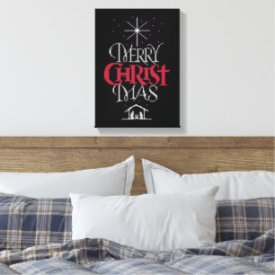 Uguler Weihnachtssüß - Granny Strick - Christlich Leinwanddruck