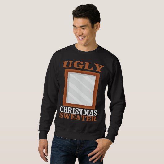 Uguler Weihnachtssüßer mit Mirror Graphic Funny X Sweatshirt (Vorne ganz)