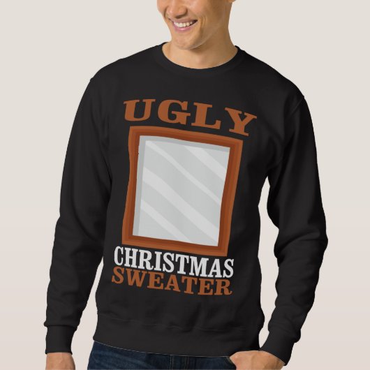 Uguler Weihnachtssüßer mit Mirror Graphic Funny X Sweatshirt (Vorderseite)