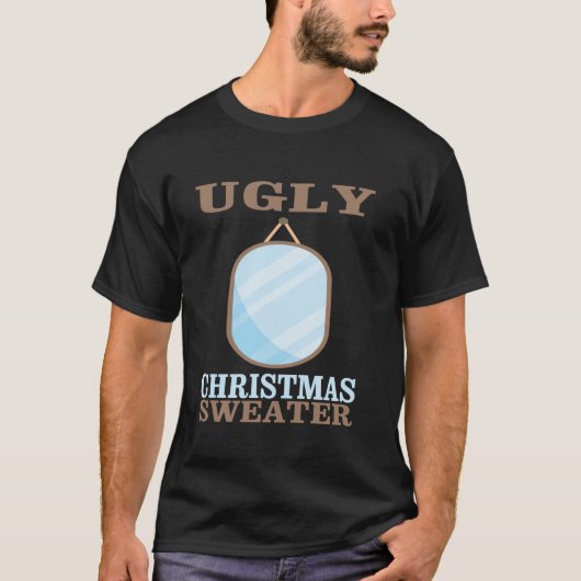 Uguler Weihnachtssüßer mit Mirror Graphic Funny X T-Shirt (Vorderseite)