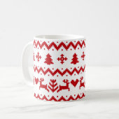 Ugules Weihnachtsmuster Kaffeemaschine Tasse (Vorderseite Links)