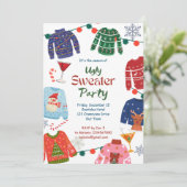 Ugules Weihnachtsweihnachtsgebäck lustig Einladung (Stehend Vorderseite)