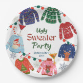 Ugules Weihnachtsweihnachtsgebäck lustig Pappteller (Vorderseite)