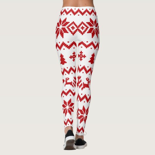 Ugulrote WeihnachtsLeggings Leggings (Rückseite)