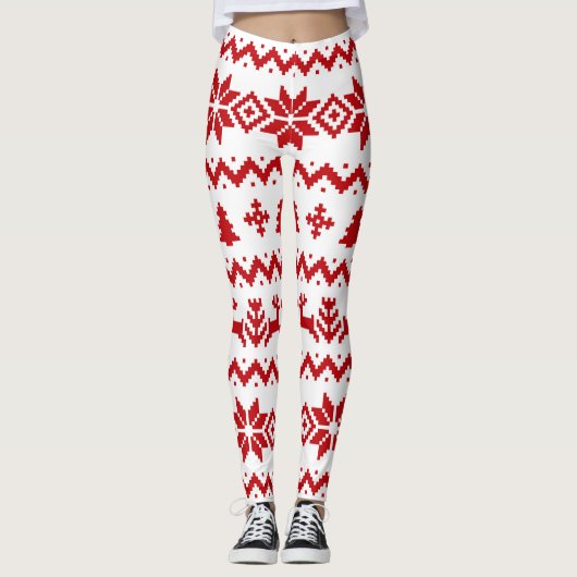 Ugulrote WeihnachtsLeggings Leggings (Vorderseite)
