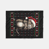 Ugulweihs Sweater Rat Lover Weihnachtsmannmütze Fu Fleecedecke (Vorderseite (Horizontal))