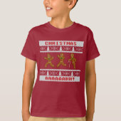 Ugulwein Weihnachts Sweater Scared Gingerbread Män T-Shirt (Vorderseite)