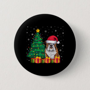 Ugus American Bulldog Weihnachtsmannmütze Christma Button