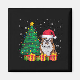 Ugus American Bulldog Weihnachtsmannmütze Christma Magnet