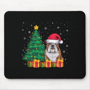 Ugus American Bulldog Weihnachtsmannmütze Christma Mousepad
