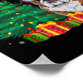 Ugus American Bulldog Weihnachtsmannmütze Christma Poster (Ecke)