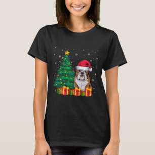 Ugus American Bulldog Weihnachtsmannmütze Christma T-Shirt
