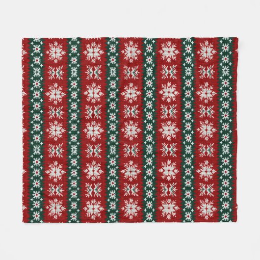 Ugus Weihnachts Sweater rot und grün Fleecedecke (Vorderseite (Horizontal))