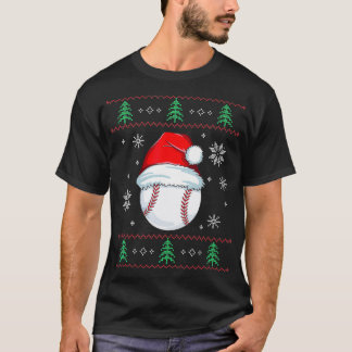 Ugusweihnachtliche Baseball Boys Kinder Ball Santa T-Shirt