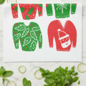Ugusweihnachtliche Sweaters Holiday Pattern Geschirrtuch (Gefaltet)
