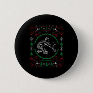 Ugusweihnachtliche Volleyball Funny Xmas Button