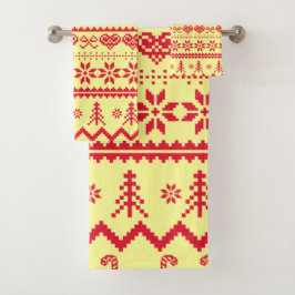 Ugusweihnachtliches Abstraktes Muster Badhandtuch Set