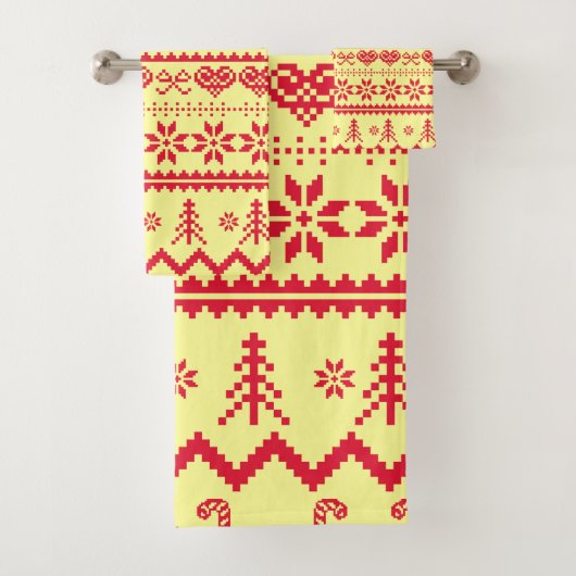 Ugusweihnachtliches Abstraktes Muster Badhandtuch Set (Insitu)