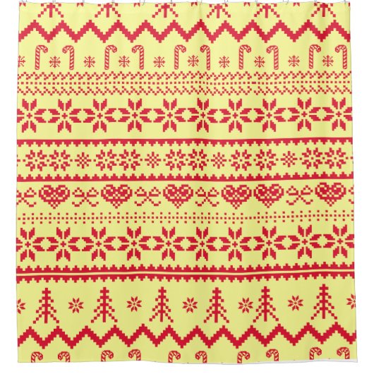 Ugusweihnachtliches Abstraktes Muster Duschvorhang (Vorderseite)