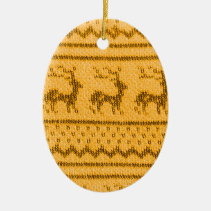 Ugusweihnachtliches Sweater-Muster Keramik Ornament