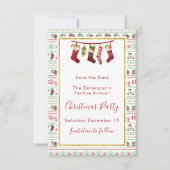 Ugusweihnachtliches Sweater Muster Save the Date Einladung (Vorderseite)