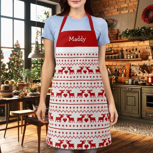 Ugusweihs Sweater Deer Monogram Schürze