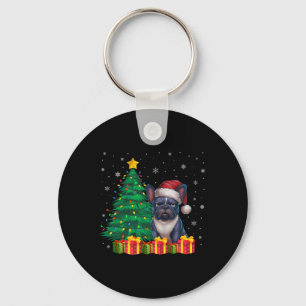 Ugusy French Bulldog Weihnachtsmannmütze Christmas Schlüsselanhänger