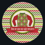 Ugy and Tacky Christmas Sweater Party Stickers<br><div class="desc">feiern Sie mit den hässlichen und kitschigen Weihnachtskrügerstickern Ihren Urlaub am schlechtesten! So lustige und farbenfrohe Designs für Ihr Ugly Christmas Sweater Party zu verwenden.</div>