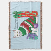 Ugy Christmas Sweater Funny Cat Decke (Vorderseite Vertikal)